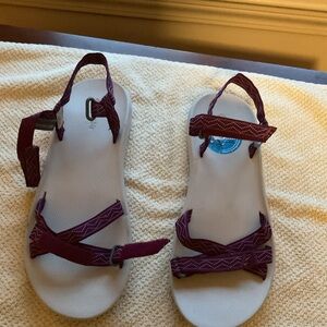 Columbia Purple and White Sandals size 9.  Slightly used.